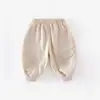 Calça Casual Lisa Infantil 2026 Nova Primavera e Outono Estilo Coreano Calça de Outono para Meninos Elegante Calça Cargo Tecida