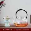 Delicioso Estufa Eléctrica Cerámica Cuadrada Grande Sensible al Tacto con Olla de Cerámica con Asa de Vidrio Espeso para Hervir Agua y Preparar Té, Hecho a Mano