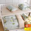 Conjunto de três peças de lençol de cama verde exército de algodão, capa de edredom, dormitório estudantil, treinamento militar, proteção trabalhista, roupa de cama de algodão