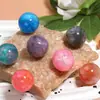 Contas Redondas Coloridas com Glitter Fino Galáxia Banhadas a Ouro, Contas Soltas Artesanais Exquisitas Sonhadoras, Contas para Fio, Bolsas para Caneta, Pingentes de Corrente para Carro, Acessórios