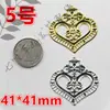 Pendente de Ferro Embossado Folha Trevo Diamante Retangular Tira Pequena Oval Longo Onda Simétrica Cauda de Fênix Grande