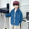 Camisa de pana de algodón puro de alta gama para niños, principios de otoño, 2026, primavera y otoño, de manga larga, moderna y elegante para niños