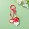 Llavero de cuentas de rompecabezas, corazón de macarrón, estrella, llavero de flor, accesorio de colgante dulce, colgante para venta pequeña en línea