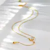 Nuevo Collar de Acero Inoxidable con Circonita de Diseño Moderno Estilo Chanel, Versátil para el Uso Diario, Joyería para Mujer, En Stock, Directo del Fabricante