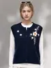 Chaleco de punto de alta gama estilo francés con bordado pesado para mujer, top sin mangas simple y versátil para otoño, para usar en capas