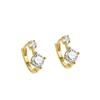 Pendientes de plata de ley S925 con forma de U y diamantes, primavera/verano 2023, nuevos pendientes geométricos ligeros de lujo de alta gama.