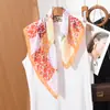 Bufanda Ligera de Seda para Verano, Bufanda de Cuello Transpirable y Versátil, Bufanda Decorativa para Combinar con Camisas y Trajes