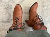 Botas de Mujer de Punta Fina con Cordones y Tacón Medio, Estilo Europeo y Americano Nuevo Otoño/Invierno 2026, Botines de Tacón de Copa de Vino, Botas de Cuero Versátiles de Moda