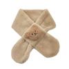 Bufanda Infantil Nueva 2024 Otoño e Invierno Oso Relleno Padre e Hijo Lindo Engrosada Dibujos Animados Imitación Piel de Conejo Bufanda para Bebé