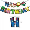 Decoraciones de Fiesta de Cumpleaños Temática de Mario Transfronterizo, Banderines, Adornos para Pasteles, Juegos de Globos, Artículos en Stock