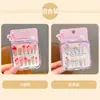 Pegatinas de Uñas Infantiles de Dibujos Animados Kuromi Largas Desmontables Usables Pegatinas de Uñas para Niñas Pegatinas de Arte de Uñas Juguete Pegamento de Gelatina