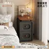 Criado-mudo em forma de arco com puxador de bola redondo, macio e fofo, para o quarto de meninas, com armazenamento em camadas para abajures, joias e itens diversos