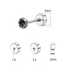 Acero Inoxidable Accesorios para Aretes DIY Bola Redonda de Pastel Flor de Pastel Tapón para el Oído Hilo de Flor Tirar Diseño Retorcible Venta Directa de Fábrica
