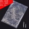 Rhinestones Redondos Pequeños Blancos para Uñas, Rhinestones de Vidrio Super Brillantes, Rhinestones Redondos DIY, Rhinestones de Fondo Plano para Decoración de Uñas