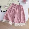Traje para niñas Verano 2025 Nuevo Ropa para niños Bebé Estilo occidental Encaje Bordado Top de tirantes Pantalones de pierna ancha Conjunto de dos piezas