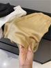 Shorts de Lino Tencel para Mujer 2025 Verano Europeo Delgados Sueltos Casuales Lino Pantalones Medios Recortados de Pierna Ancha Pantalones Ajustados