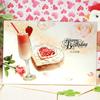 Cartão de felicitações simples com douramento Yihenuo cartão de visita WISH-1005 cartão de aniversário