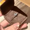 Anillo Azul de Zirconia Estilo Xiaohongshu para Mujer, Fresco y Elegante, Anillo Abierto Versátil para Dedo Índice, Joyería de Alta Gama