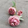 Novo marrom cameo casamento flor artificial cameo vintage rosa carne rosa guia de caminho de casamento decoração macia flor falsa atacado