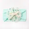 Diadema Elástica de Nailon de Estilo Nuevo Europeo y Americano para Bebé, Pañuelo para la Cabeza de Color Sólido con Lazo para Bebé, Accesorios Finos para el Cabello para Niños de Cuatro Estaciones