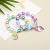 Nueva versión coreana de pulsera de dibujos animados de moda a color, perla de imitación, joyería para niñas, fabricantes, venta al por mayor al contado