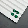 Esmeralda Sintética Verde Forma de Diamante Nano Forma de Pera Forma de Corazón Incrustación de Cera Nano Espinela Fuente de Fábrica Venta al por Mayor en Stock