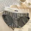 Té Dulce Floral ~ Calzones de Encaje de Algodón para Mujer, Calzones para Mujer, Calzones de Cintura Media, Calzones Estilo Juvenil