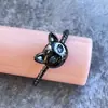 Anillo para Hombres Mayores Apertura Ajustable Estilo de Corte para Mujeres Diseño Retro de Nicho Marca de Moda Anillo de Estilo Frío Dedo Índice