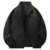 Chamarra con Cuello para Hombre, Abrigo Delgado Casual de Primavera y Otoño, Adecuada para Jóvenes y de Mediana Edad, Cortavientos, Versátil, Top de Corte Holgado -5561