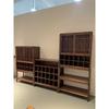 Nuevo Estilo Chino Ébano Madera Boga Estante Sala de Estar Gabinete Multi-Tesoro Zen Almacenamiento de Té Gabinete Lateral Sala de Té Estante de Exhibición de Almacenamiento