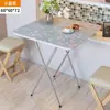 Mesa Plegable para Puestos, Mesa de Comedor, Mesa de Comedor Portátil para Dormitorios, Mesa Pequeña para 4 Personas, Adecuada para Espacios Pequeños