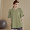 Camiseta deportiva de manga corta de malla transparente de secado rápido para mujer, ropa para correr y entrenar, top de yoga, absorbente de sudor, transpirable, fina de verano