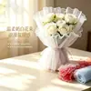 Material de embalagem flor de malha ondulada floco de neve plissado, suprimentos para florista, arte floral estilo coreano, malha ondulada para embalagem de rosa