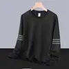 Sudadera gruesa de otoño e invierno para hombre, top informal de cuello redondo, chaqueta holgada, camiseta básica versátil, de manga larga y cálida