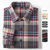 Chaqueta de gama altaCamisa de manga larga para hombre de algodón puro cepillado, nueva camisa casual a cuadros para hombre de otoño 2026
