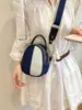 Bolsa de Mão Patchwork Colorido em Jeans para Mulheres Nova Moda Nicho Primavera/Verão 2026 Bolsa de Ombro Bolsa Transversal Casual