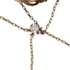 Cadena de Pecho para Bikini Sexy Estilo Bohemio Transfronterizo Europeo y Americano Cadena Metálica Cadena Corporal Cadena de Cintura Versátil con Diamantes Brillantes para Mujer