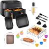 Freidora de Aire Ninja Af180 Juego de 9 Accesorios Mango para Parrilla Cesta Pizza Freidora de Aire Af300