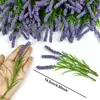 Decoração de casamento transfronteiriça de alta qualidade, flores artificiais de plástico para paisagismo interno de sala de estar e decoração suave, buquê de lavanda simulado