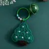 Llavero de Ganchillo de Lana Navideño Papá Noel de Lana Decoraciones Navideñas Colgante de Mochila Escolar de Ganchillo Regalo de Navidad