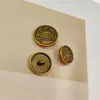 Botones Metálicos Vintage Electrochapados con Patrón en Relieve Cosidos a Mano Sensación de Alta Gama Lujo Ligero Decorativos para Abrigo Chaqueta Camisa