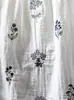 Camisa de Mujer 2025 Nuevo Principio de Otoño Bordada Doble Capa Gasa de Algodón Diseño Artístico Holgada Casual Super Elegante Camisa