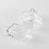 Botella cuadrada de vidrio transparente para aceite esencial gotero con cabeza de goma botella cosmética botella de perfume loción botella de vidrio punto