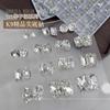 K9 Imitación Huazi Punta de Manicura Diamante Inferior Alta Calidad Blanco Grueso Cuadrado Transparente Ángulo Recto Delgado Paloma Huevo Forma Especial Joyería de Manicura Diamante