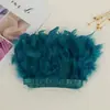 Directo de fábrica pieza de rasgar fuego tela de plumas accesorios hechos a mano diy ropa falda plumas decorativas venta al por mayor
