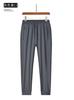 Pantalones de seda de hielo para hombre, color sólido, con cremallera, banda elástica, alta elasticidad, planos, cerrados, casuales, deportivos, aire acondicionado, pantalones cortos de verano
