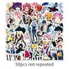 50 adesivos de Fairy Tail, com personagens de anime, Lucy, para caixas de armazenamento de laptop, bagagem e envio internacional