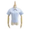 Sentido del Diseño Verano Deseo Puro Cremallera Doble Camisa Corta Curva Nuevo Solapa Pequeña Holgada Moda Camisa