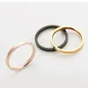 2023 comercio exterior comercio electrónico más vendido liso multicolor titanio acero oro rosa anillo simple para mujer estudiante pareja joyería