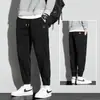 Calça de Moletom Casual Pesada para Homens, Novo Estilo Primavera e Outono 2024, Calça Jogger Esportiva com Forro de Lã para Inverno, Corte Solto, Marca Tendência